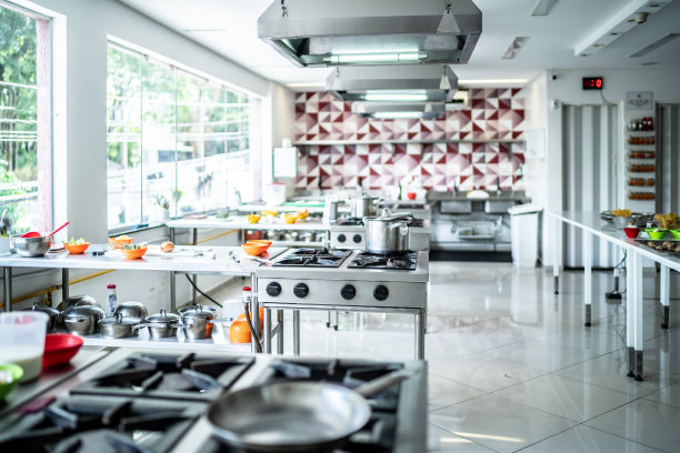 现代工业厨房内饰图片下载