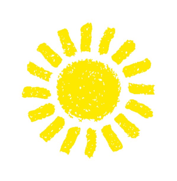 手绘太阳符号，蜡笔手绘图片下载