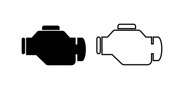 白色背景上的引擎图标图片下载