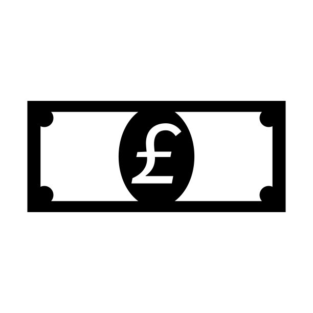 英镑纸币图标矢量图图片下载