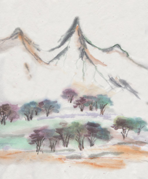 雪峰脚下的花园图片下载