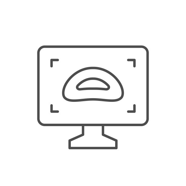 医疗计算机诊断线图标图片下载