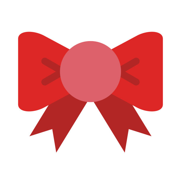 平面设计彩带图标。弓。向量。图片下载