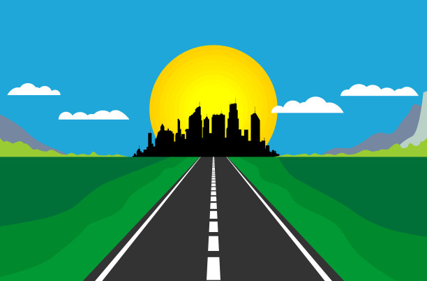 通往城市的高速公路图片下载