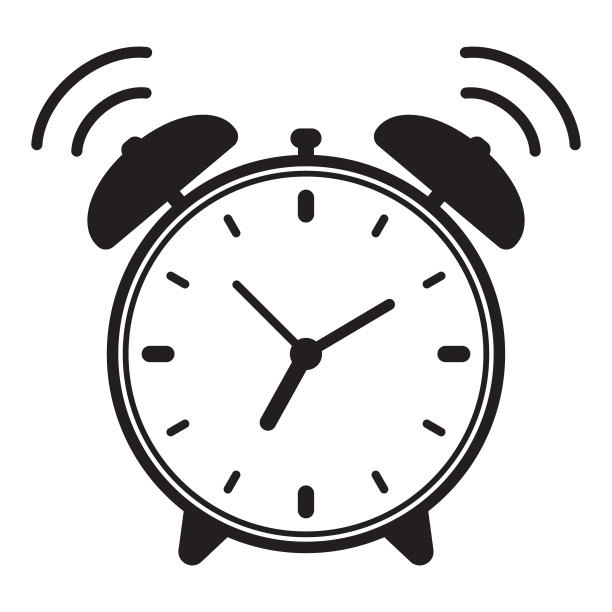 闹钟图标矢量插图，复古闹钟。图片下载