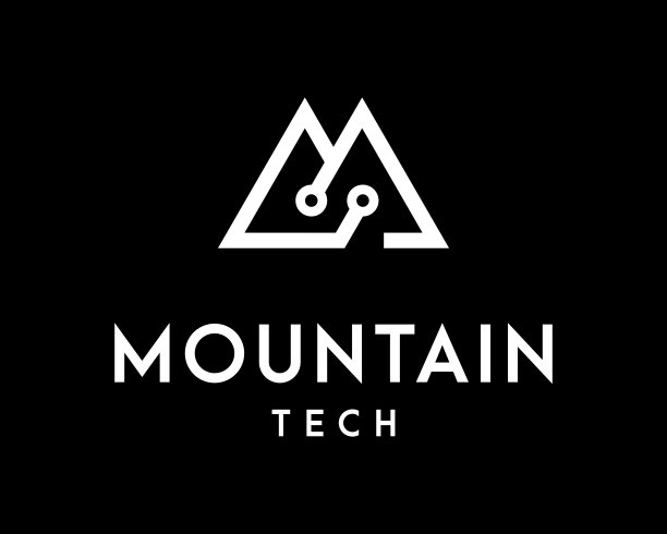 山峰电子峰值电路技术数字芯片网络系统智能矢量标志设计图片下载