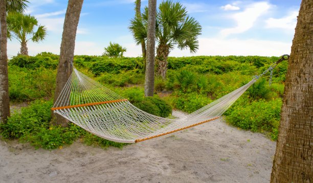 海滩上的吊床——南卡罗来纳州希尔顿黑德图片下载