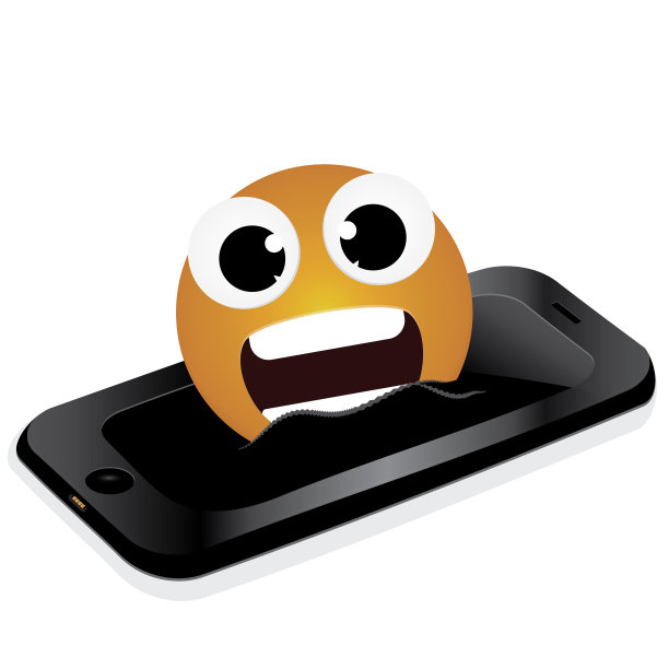 智能手机和表情大微笑图片下载