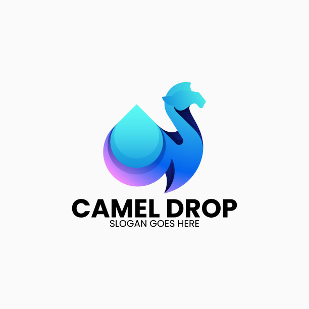 矢量插图驼色下降梯度彩色风格图片下载