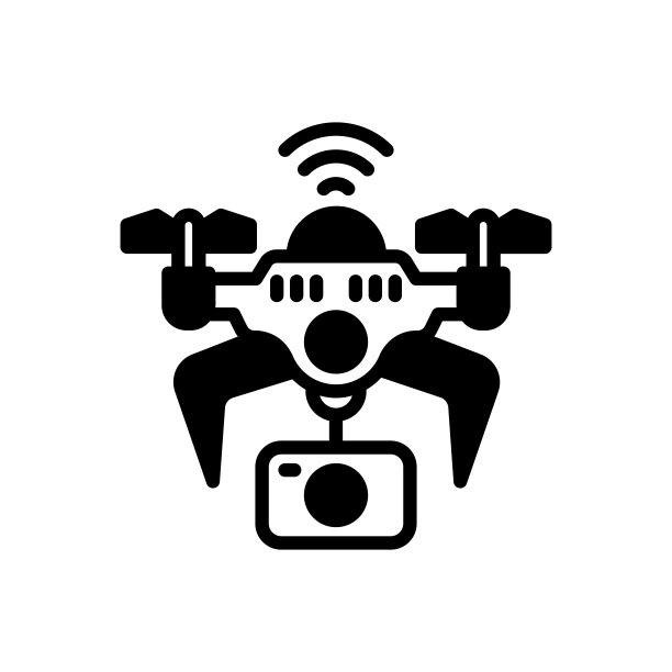 空中无人机图标矢量。标识图片下载