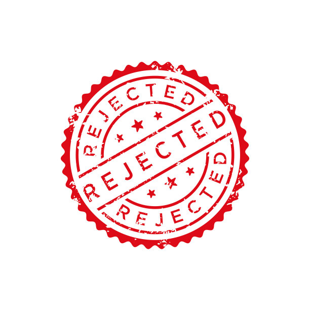 被拒绝的邮票设计矢量图片下载