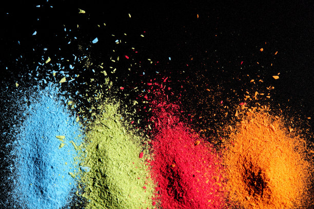 彩色粉笔粉背景图片下载