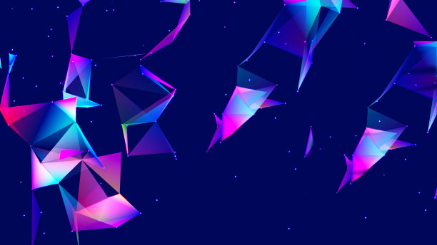 抽象数字通信点。技术背景。网络连接结构。彩色丛效果。3 d图片下载