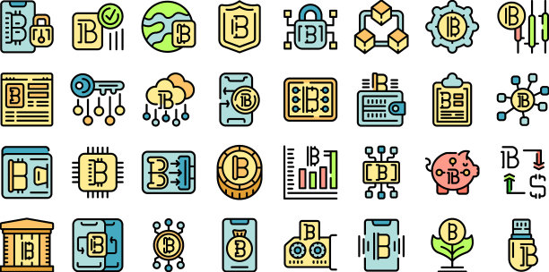 比特币钱包图标扁平化设计图片下载
