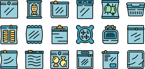 密封袋图标设置平图片下载