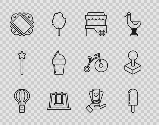 设线热气球冰淇淋快街图片下载