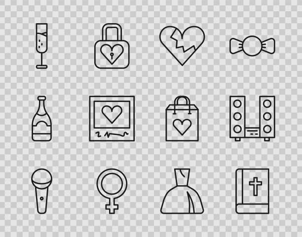 集行麦克风圣经书破碎的心图片下载