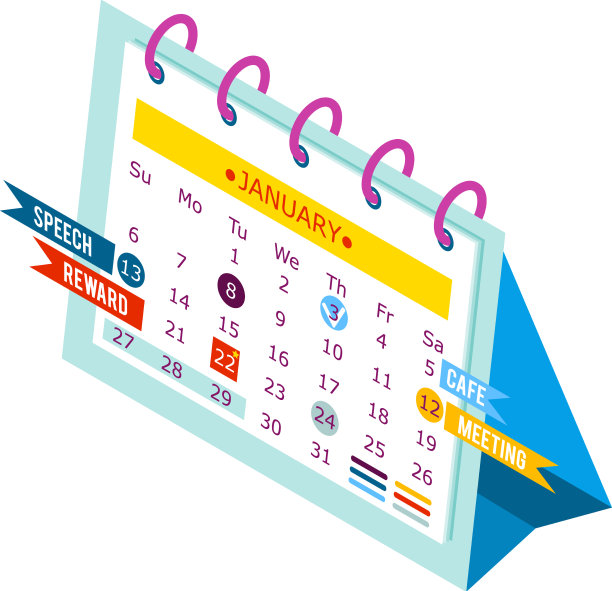 翻转日历等距合成图片下载