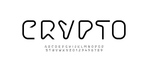 技术字体，数字字母，时髦的大写拉丁字母从A到Z和阿拉伯数字从0到9为您的ui设计，矢量插图10EPS图片下载