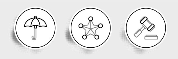 设行裁判木槌伞和卦图片下载