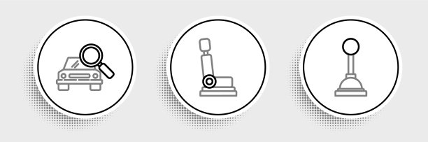 设置线换挡车搜索和座位图标图片下载