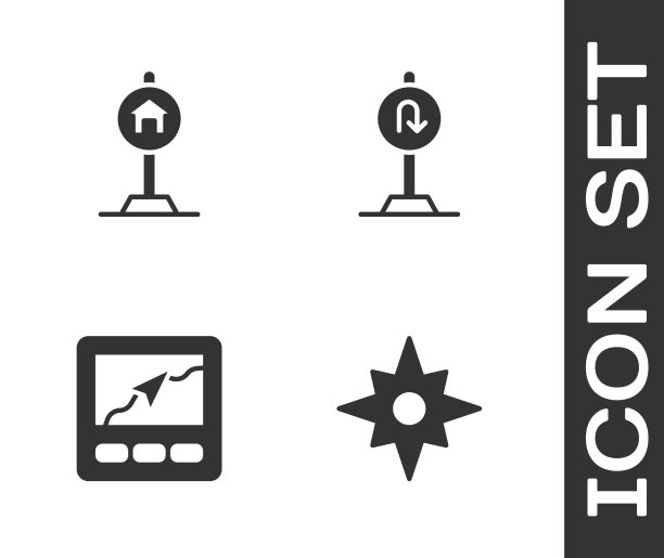 为交通GPS设备设置风玫瑰酒店标志图片下载