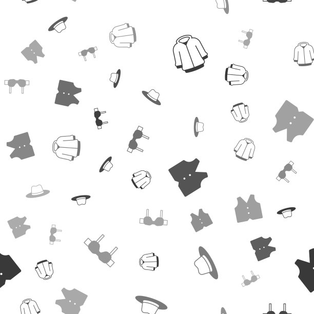 集帽衫男子帽子马甲和胸罩无缝图片下载