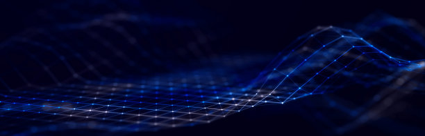 用点和线连接的抽象插图。数字网络背景。科学、技术的概念。3 d图片下载