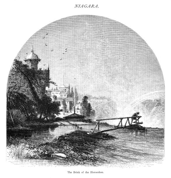 尼亚加拉瀑布，马蹄形边缘，纽约，美国，地理图片下载