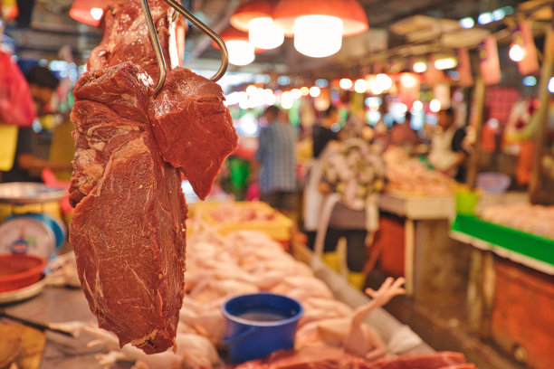 吉隆坡周杰市场的屠夫图片下载