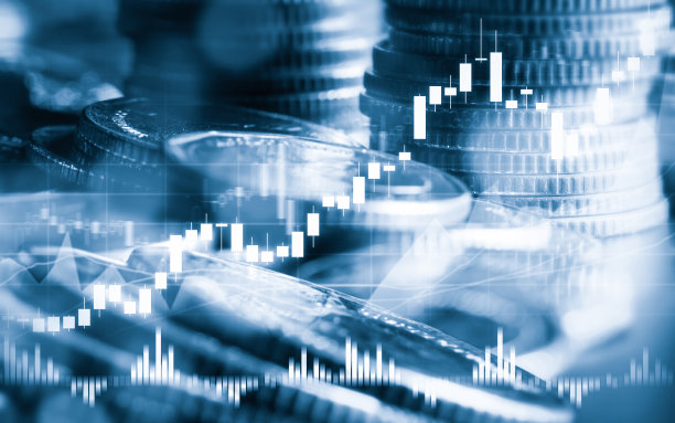 金融和货币技术背景下的商业繁荣和资产概念图片下载