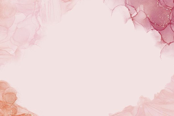 优雅的抽象背景框架与酒精墨艺术。波浪和金色闪光装饰在粉红色的背景图片下载