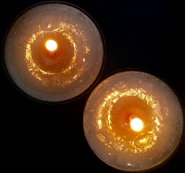 两支茶点蜡烛图片下载