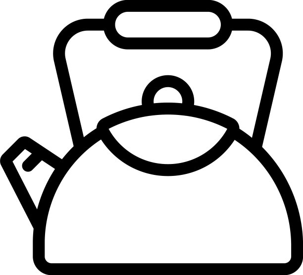 厨房用具水壶轮廓图标图片下载