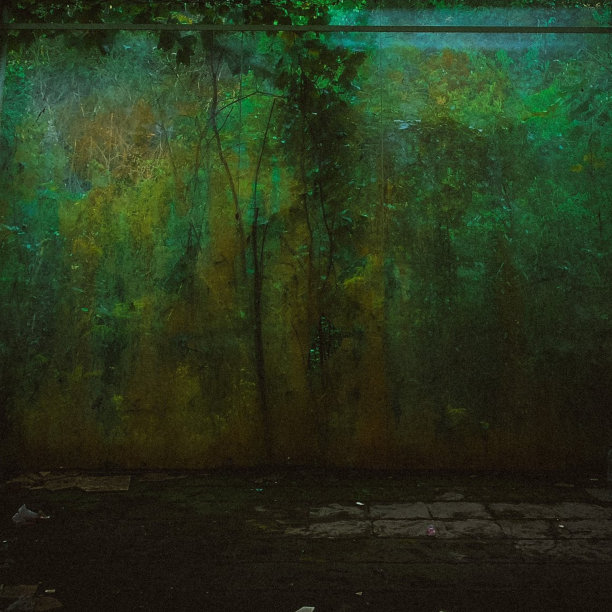 长满青苔的墙图片下载