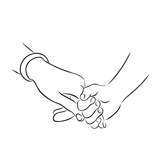 孩子的手握住母亲的手指。手牵手。家庭和爱。国际母亲节。图片下载