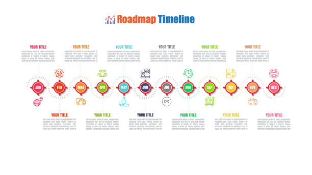 数据分析和收集抽象流程信息图模板图的业务目标图片下载