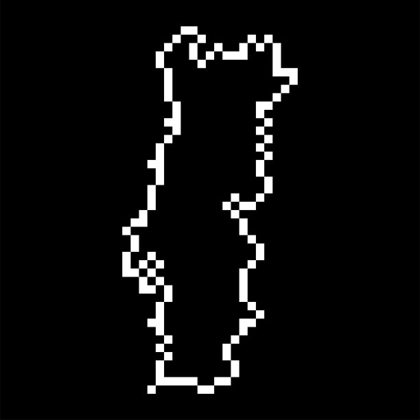 葡萄牙像素地图。矢量插图。图片下载