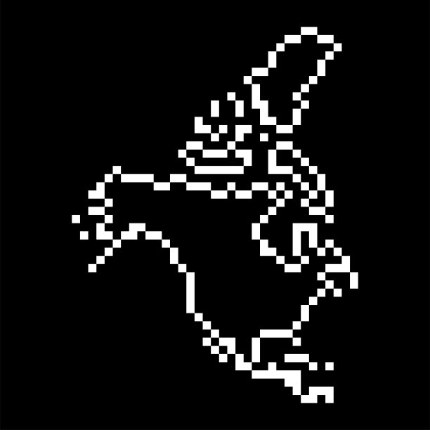 北美像素地图。矢量插图。图片下载