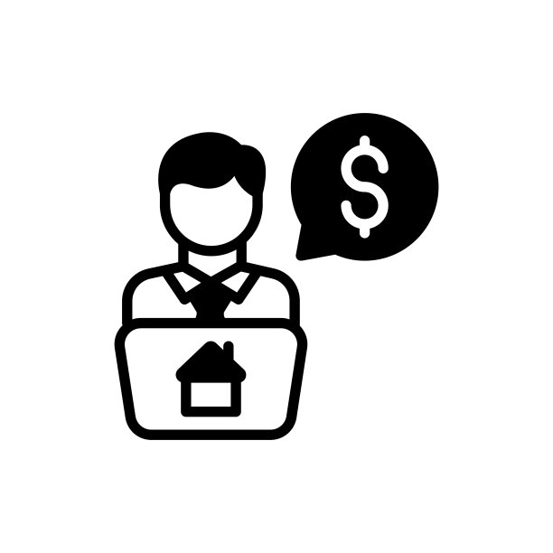 租赁经纪人图标矢量图。标识图片下载