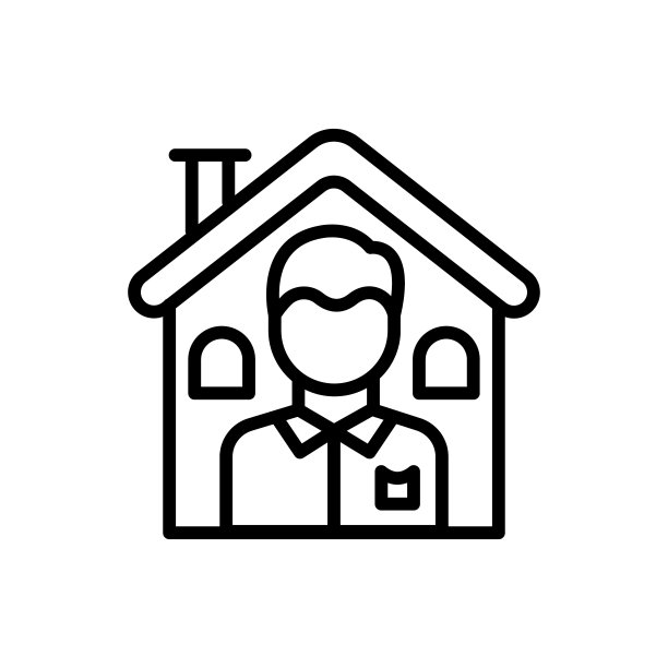 矢量中的房屋所有者图标。标识图片下载
