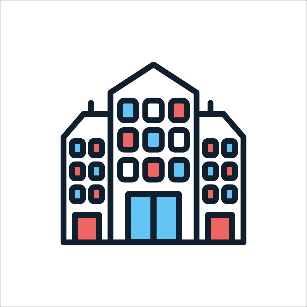 矢量中的公寓图标。标识图片下载