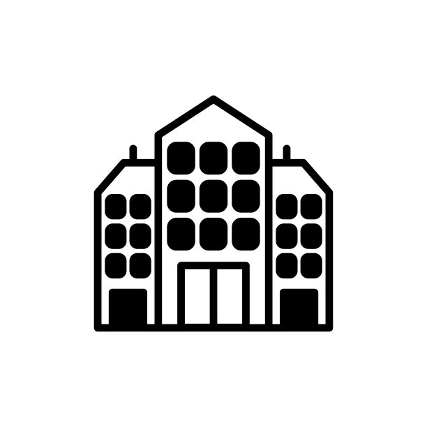 矢量中的公寓图标。标识图片下载