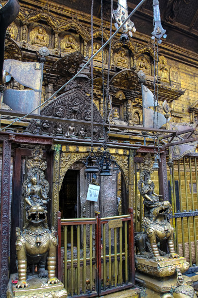 尼泊尔金庙的入口图片下载