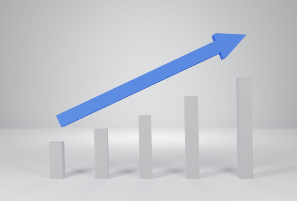 3d渲染，白色背景上的蓝色商业3d箭头，商业概念，成功的想法，商业成功。图片下载