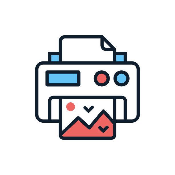 矢量中的照片打印机图标。标识图片下载