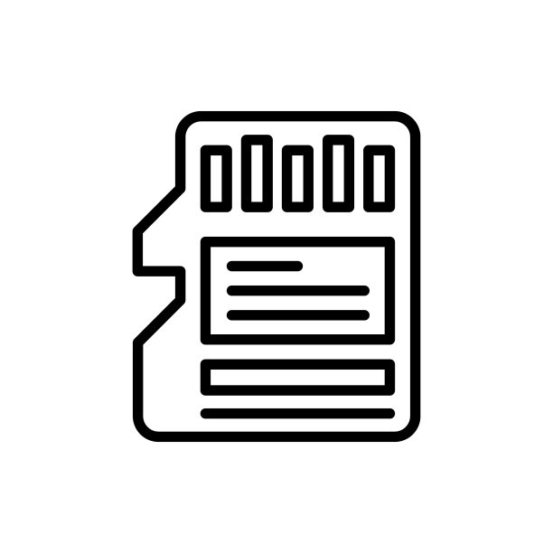 矢量记忆卡图标。标志图片下载