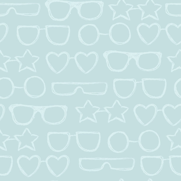 无缝背景与太阳镜。浅色图案。图片下载