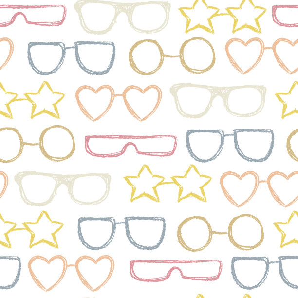 彩色太阳镜图案。最小的夏季概念。图片下载