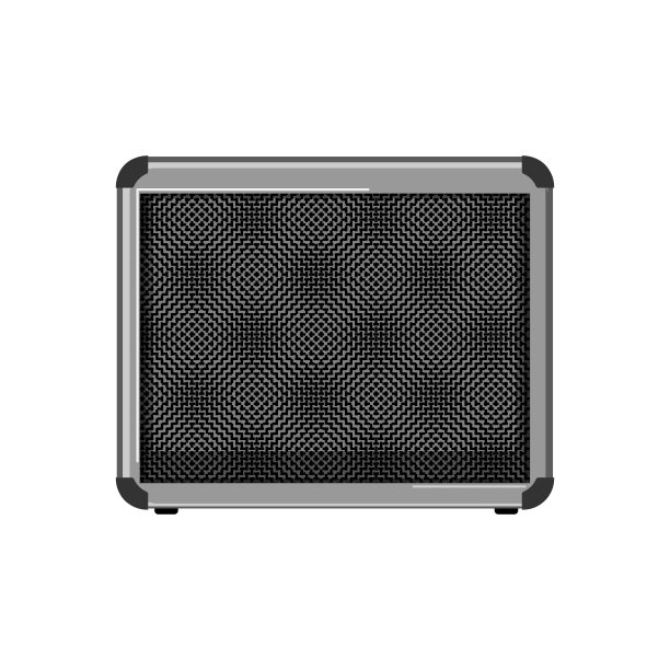 老式吉他放大器卡通矢量插图图片下载